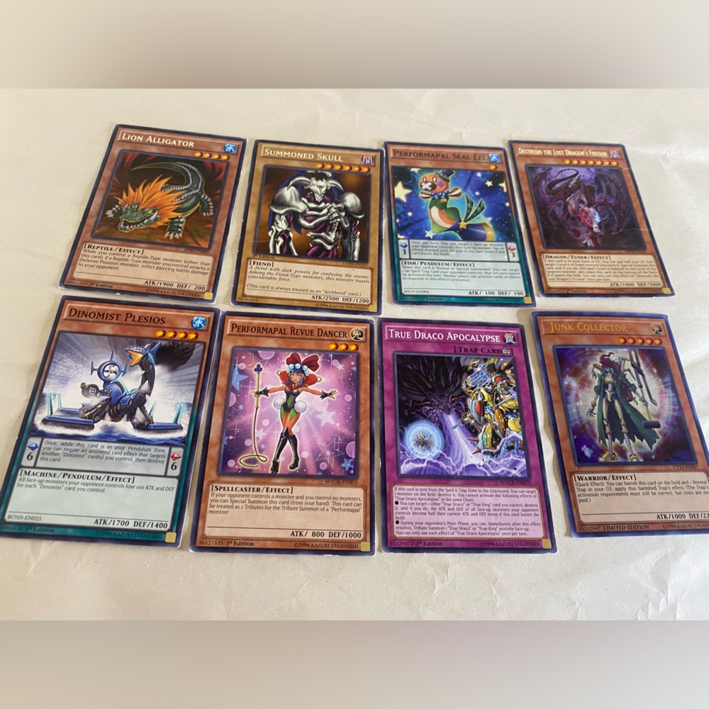 Yu-Gi-Oh! Cards 8 Misc. 1st edition 1996 Trading cards vintage